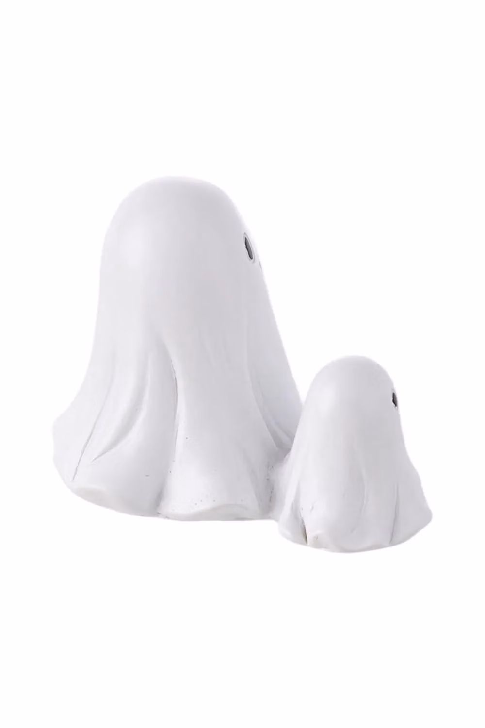 Living and Home Mini Halloween Ghost Duo Figurine White Resin Ornament for Tabletop Decor – 3