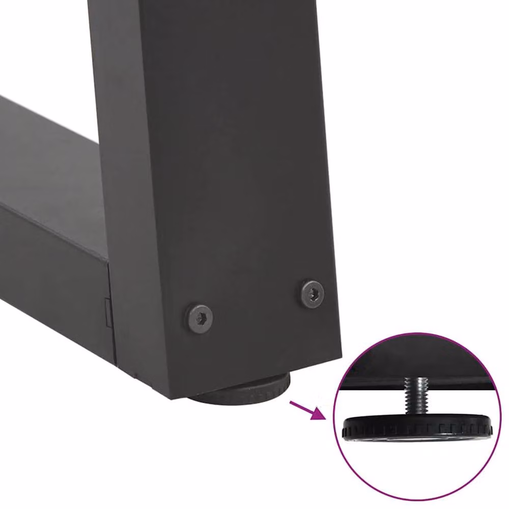Berkfield Home Modern V-Shape Dining Table Legs, 2 Pieces, Anthracite Dark Grey, H: 50 x 43.3 cm – 4