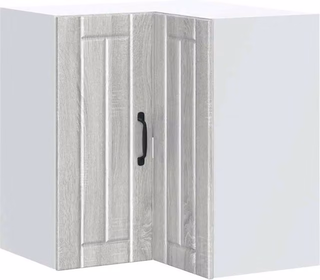 Berkfield Home Lucca Grey Sonoma Wall Mounted Kitchen Corner Cabinet