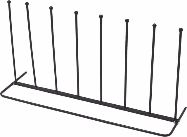 Oypla 4 Pair Wellington Boot Rack Stand in Black Metal – 1