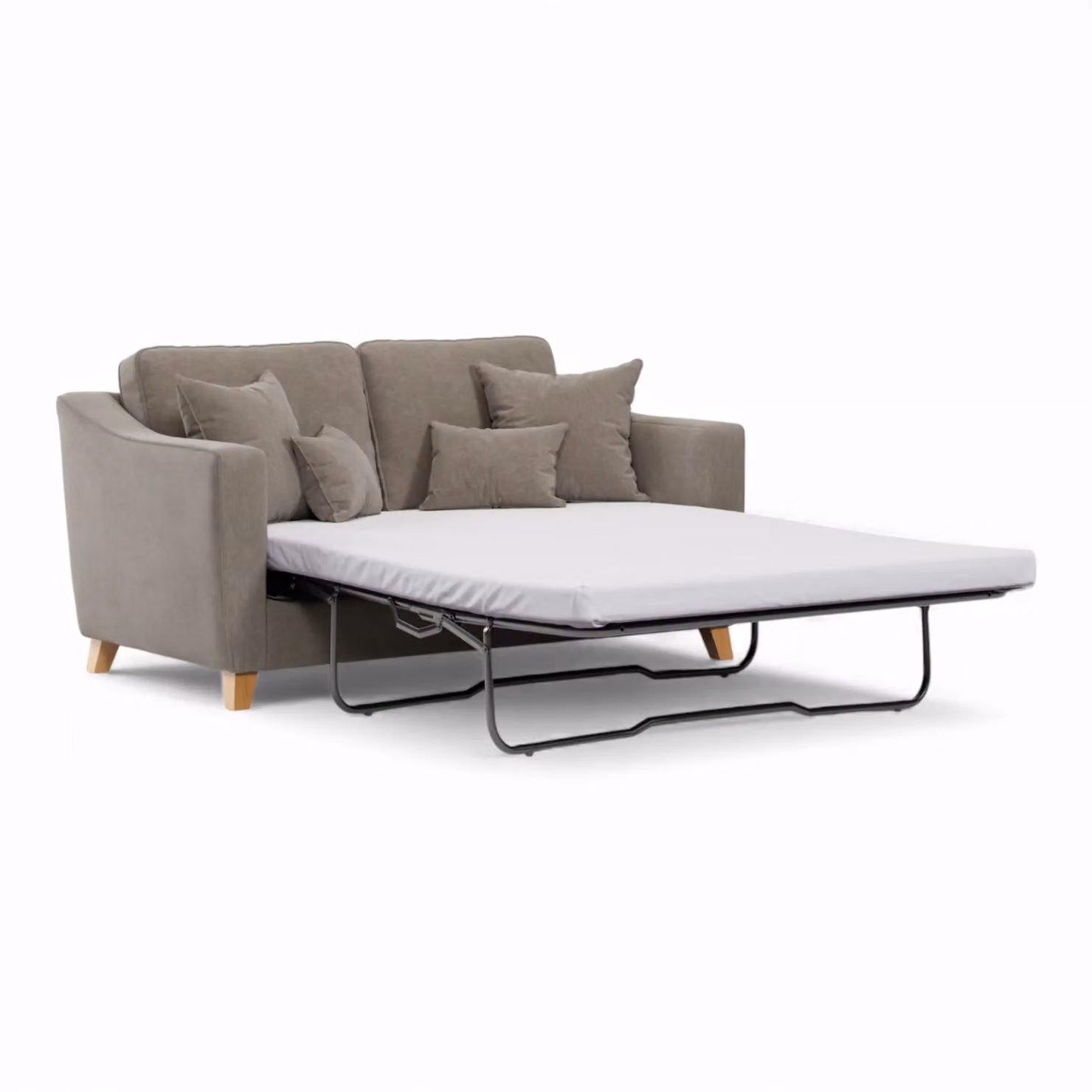 The Great Sofa Company Jackson 2 Seater Chenille Fabric Sofa Bed in Brown – 2