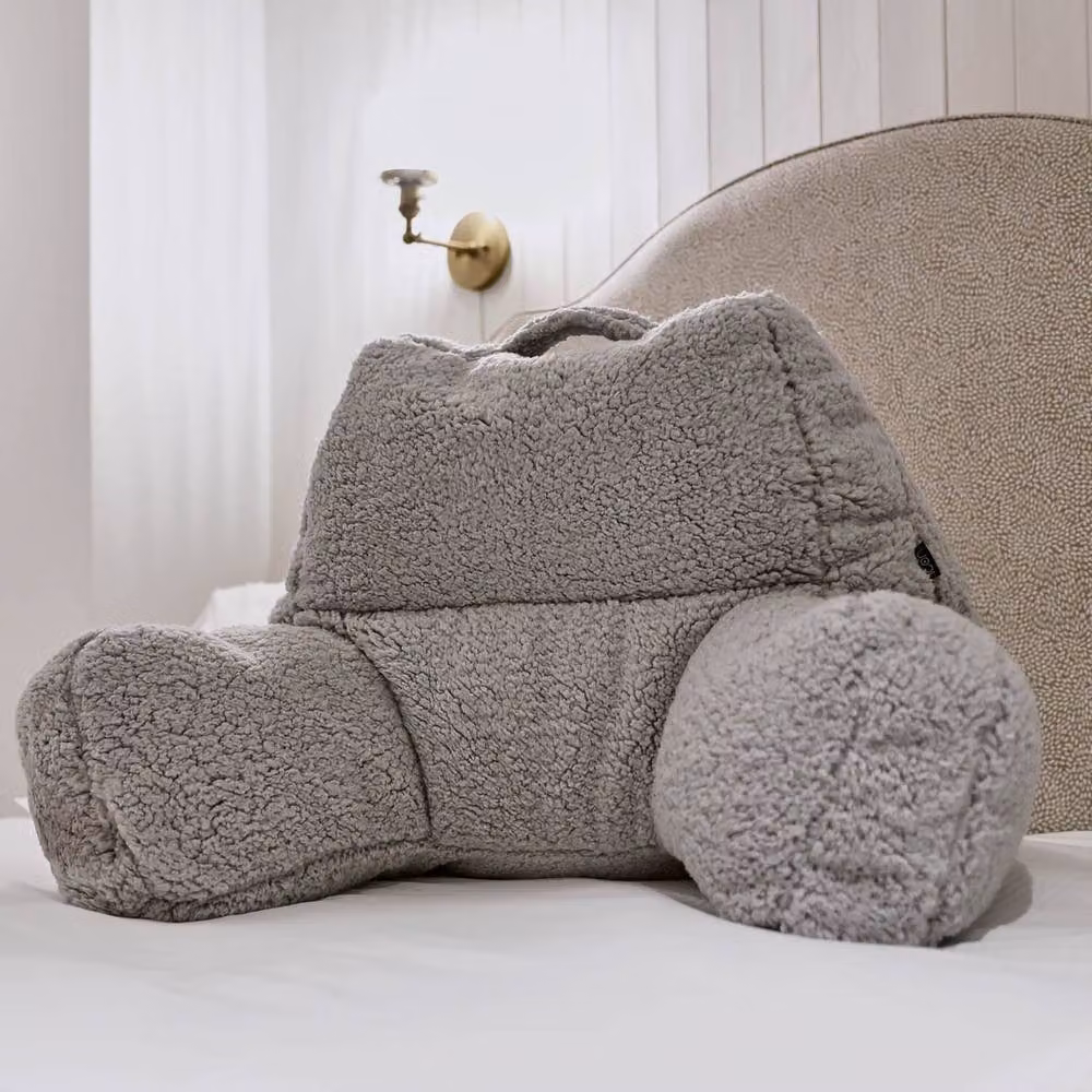 icon Kingston Faux Fur Classic Bean Bag and Cuddle Cushion in Grey – 3