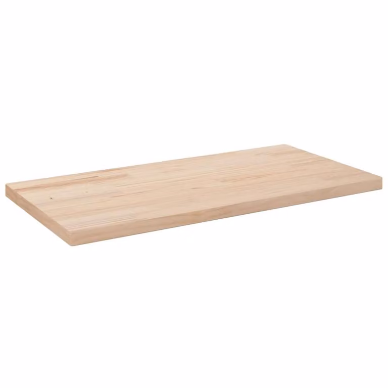 Berkfield Home Rectangular Solid Wood Pine Table Top in Beige, W: 80 cm, D: 40 cm, H: 2.5 cm