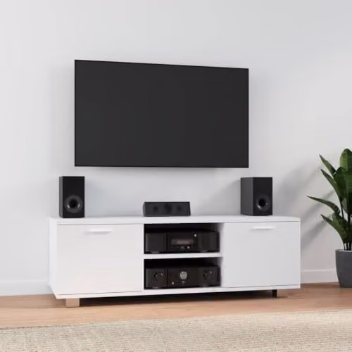 vidaXL Modern White TV Cabinet and Entertainment Centre Sideboard W/D/H: 120 x 40.5 x 35 cm – 2