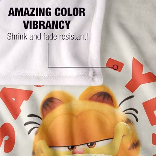 Garfield Living The Dream Silky Touch Super Soft Fleece Throw Blanket, Multicolour and White, W/D/H: 91 x 147 cm – 2
