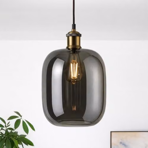 CGC Lighting Lorna Modern Cylinder Glass Lampshade in Grey – 2