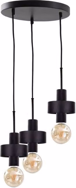 Netlighting Unica Cluster Pendant Ceiling Light, Black, Diameter: 35 cm, 3x E27