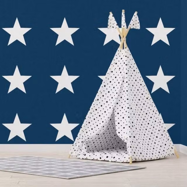 World of Wallpaper Star Kids Wallpaper in Blue and White