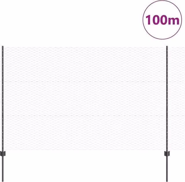 Berkfield Home 22-Piece Grey Steel U-Channel Sturdy Fence Posts, Height: 150 cm – 1