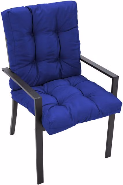 Livingandhome Blue Square Outdoor Patio Seat Pad, Weatherproof and UV-Resistant Polyester Cushion