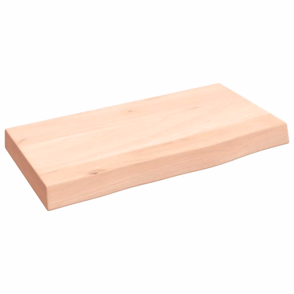 Berkfield Home Wall Mounted Oak Shelf in Light Brown, W/D/H: 40 x 20 x 4 cm – 2