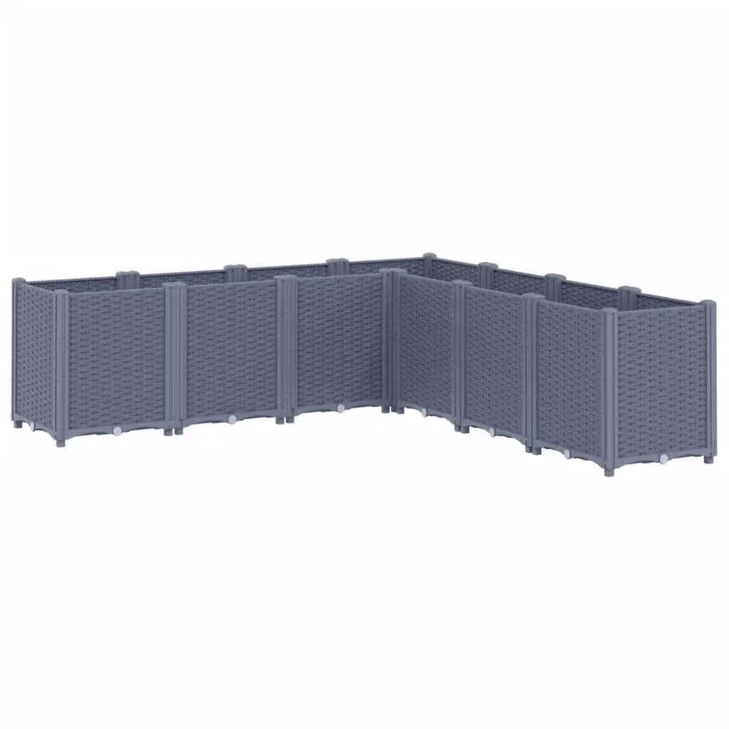 Berkfield Home Garden Planter Tub in Blue and Grey, W: 160 cm, D: 160 cm, H: 53 cm – 2