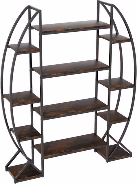 FLAVORA Industrial Plant Stand in Black, W/D/H: 125 x 30 x 177 cm – 1