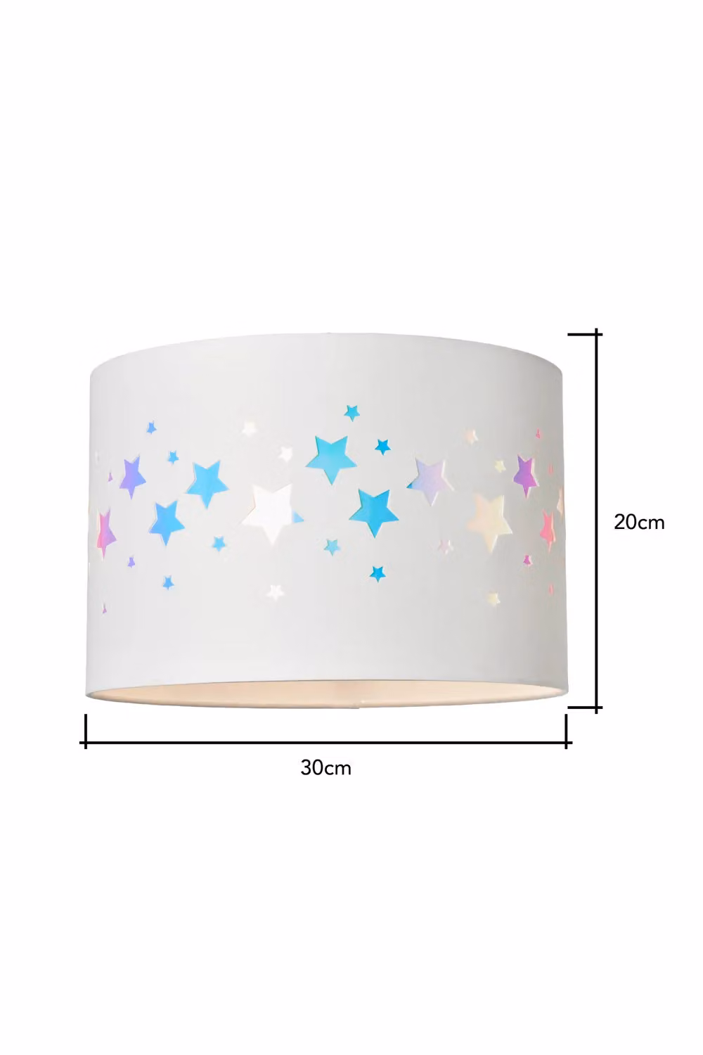 BHS Lighting Glow Stars Easy Fit Fabric Light Shade in White – 2