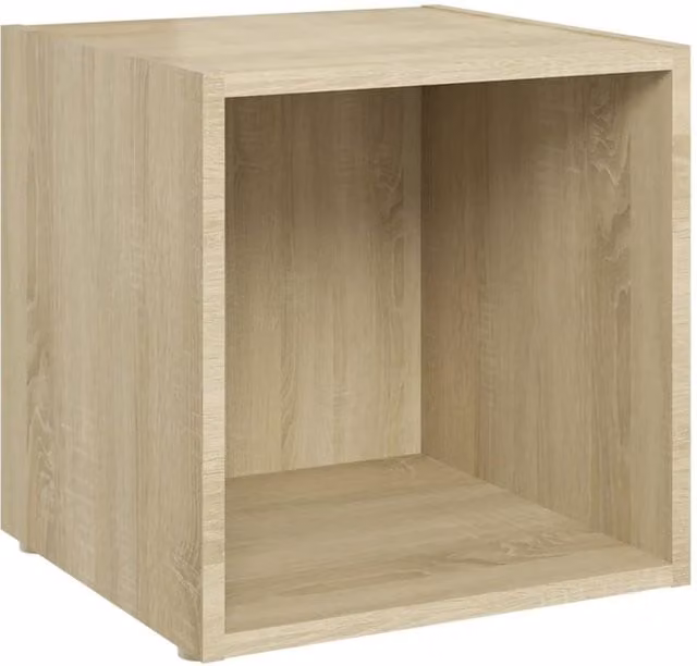Berkfield Home Sonoma Oak TV Cabinet in Brown and Beige, W/D/H: 37 x 35 x 37 cm – 1