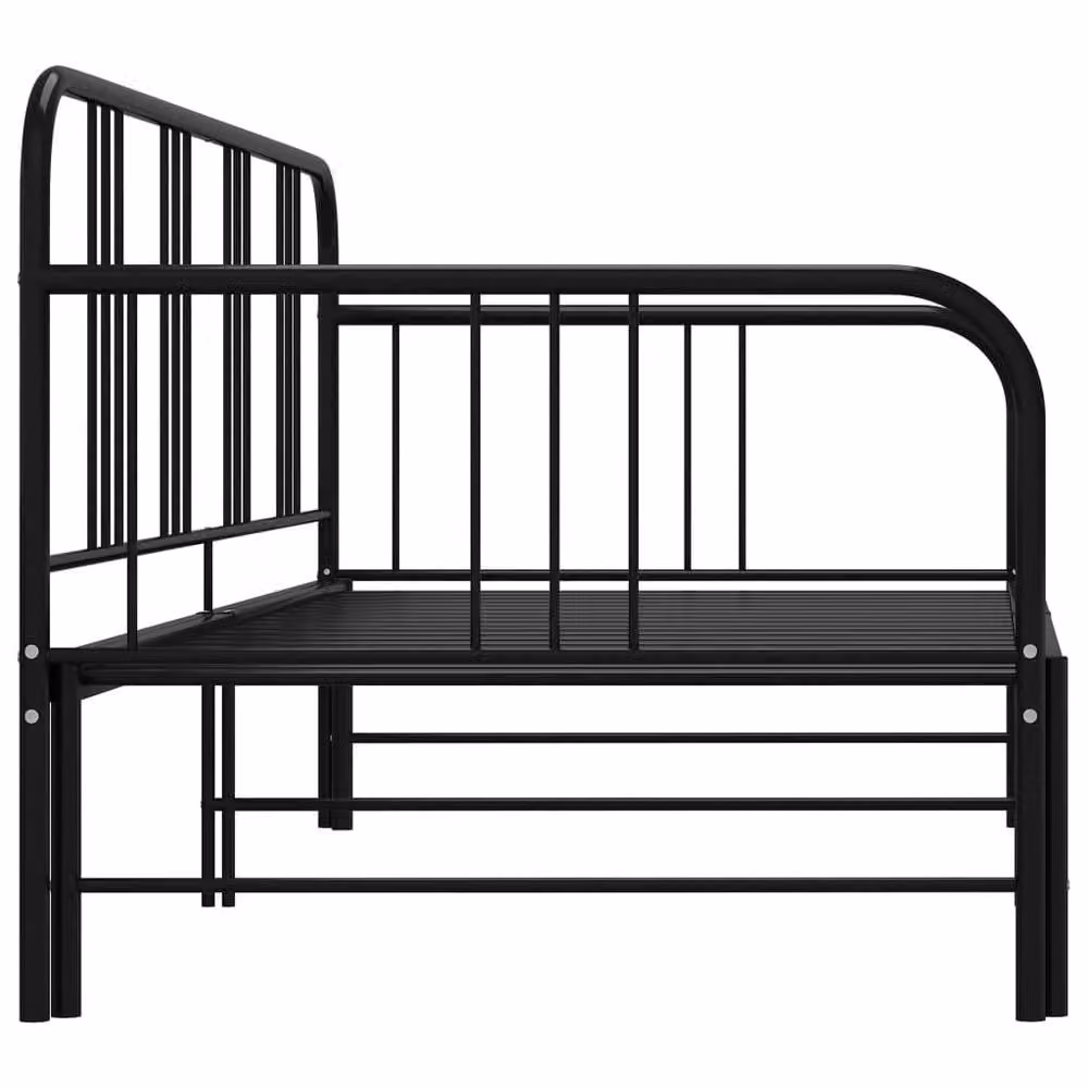 Berkfield Home Black Metal Pull-out Sofa Bed Frame W: 90 cm, D: 200 cm – 3