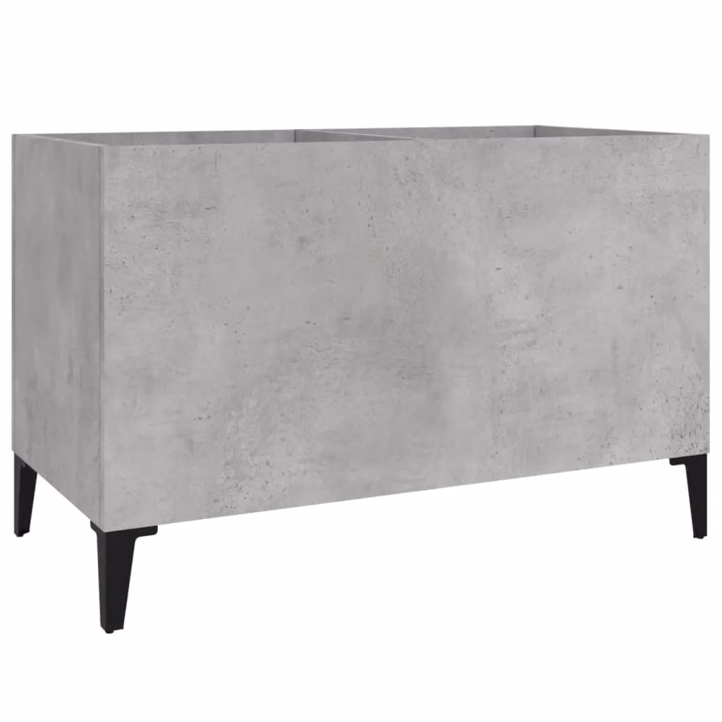 Berkfield Home Record Cabinet in Concrete Grey, W: 74.5 cm, D: 38 cm, H: 48 cm – 2