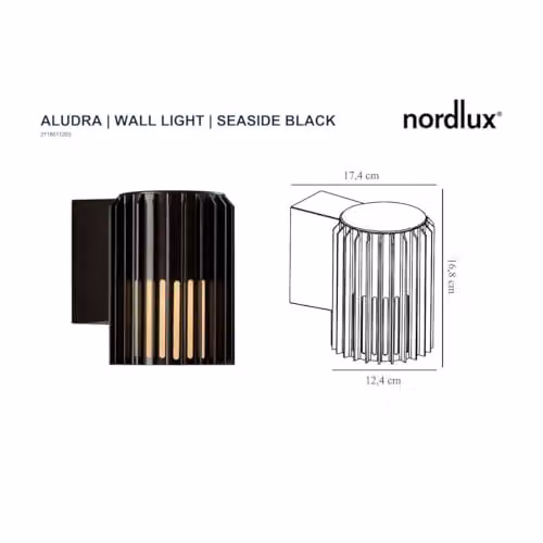 Nordlux Aludra Black Metal Outdoor Wall Light for Garden with E27 Socket and IP54 Rating – 6