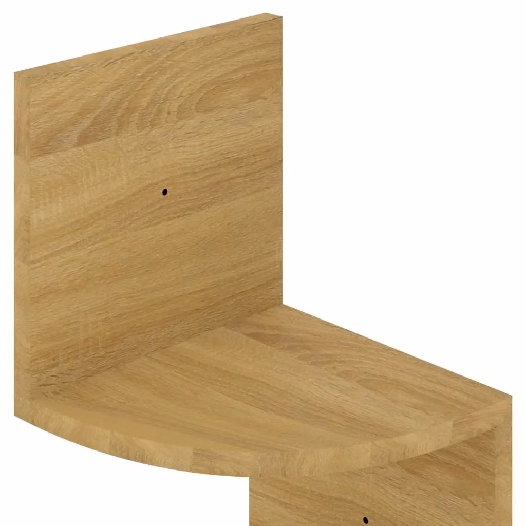 Berkfield Home Wall Mounted Corner Shelf in Sonoma Oak Brown, W/D/H: 19 x 19 x 123 cm – 3