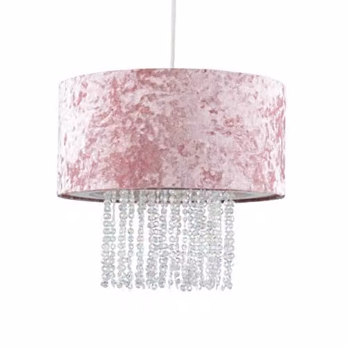 MiniSun Modern Pink Cylinder Ceiling Pendant Light Shade with Transparent Accents