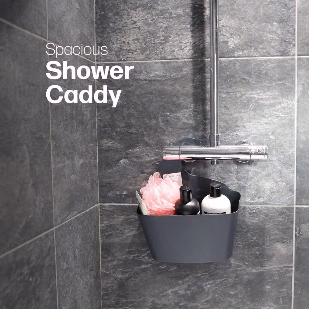 SPETLEK Grey Self-Draining Hanging Bathroom Storage Caddy Basket – 2