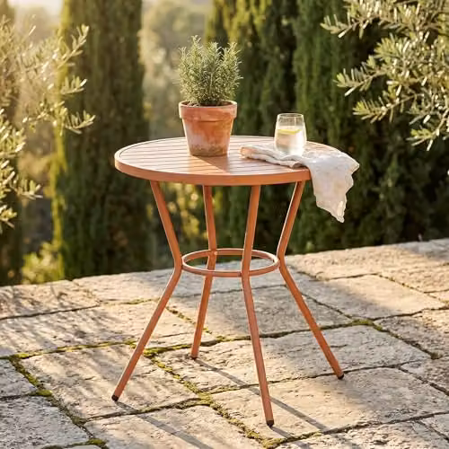 Core Products Rimini Bistro Round Dining Table for Garden and Patio, W/D/H: 70 x 70 x 75 cm – 2