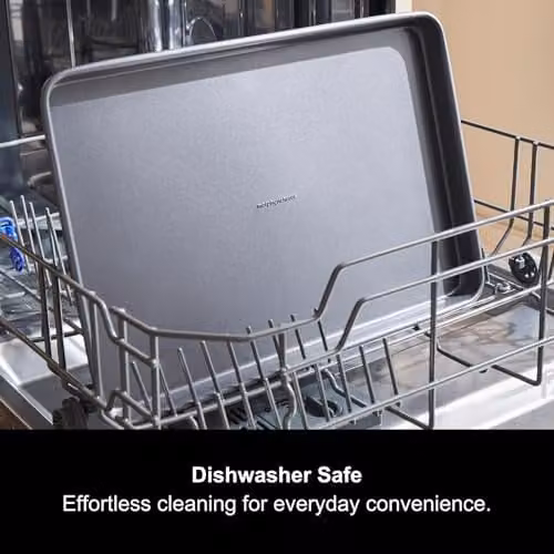 Morphy Richards Non-Stick Carbon Steel Rectangular Baking Sheet Set, Grey, W: 38.1 cm, D: 25.4 cm, H: 2.0 cm – 5