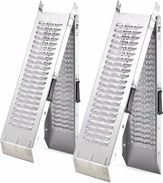 VonHaus Heavy Duty Steel Folding Loading Ramps, Grey, W: 22 cm, L: 160 cm – 1