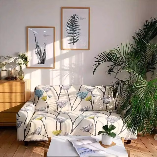 NESTLUNE Modern Floral 3 Seater Stretch Sofa Covers, Multicolour, W: 190 cm x H: 100 cm