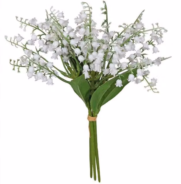 KDMD Essential White Lily of the Valley Bunch, 2 Pack