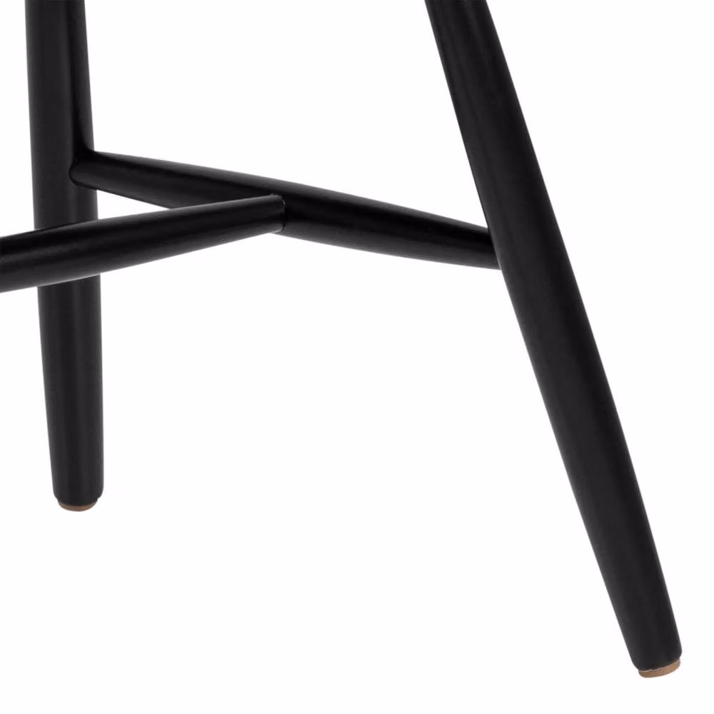 Wyld Haus Freya Set of 2 Black Lacquered Birch Dining Chairs with Slatted High Curved Back – 5