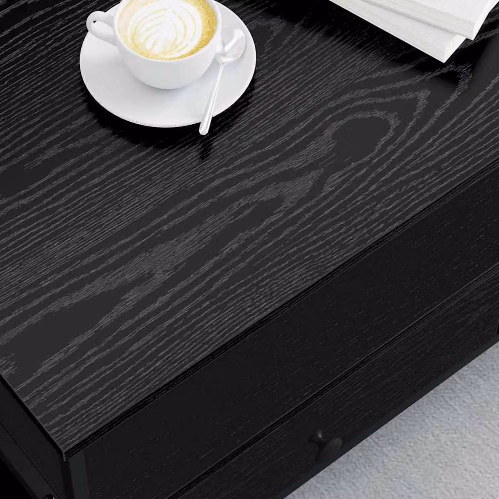 Berkfield Home Modern Black Oak Coffee Table with Lift Mechanism, W: 100 cm, D: 51 cm, H: 45 cm – 4