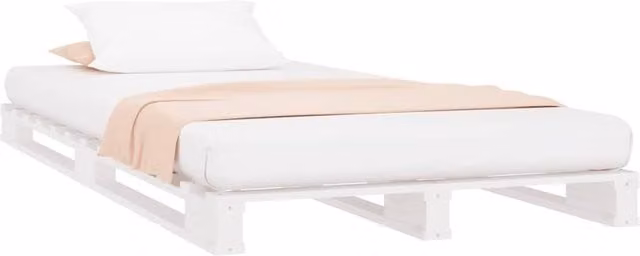Berkfield Home White Pallet Bed Made from Solid Pine Wood W/D/H: 90 x 200 cm – 1