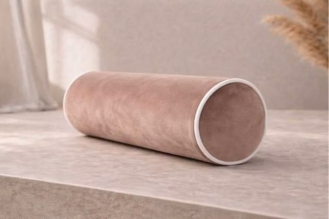 HOB Furniture Round Bolster Cushion in Dusty Pink