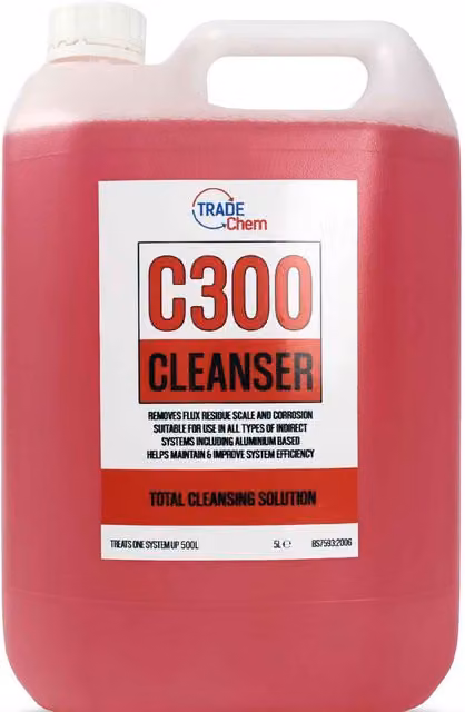 Trade Chemicals C300 Central Heating Cleaner, Red, 5l
