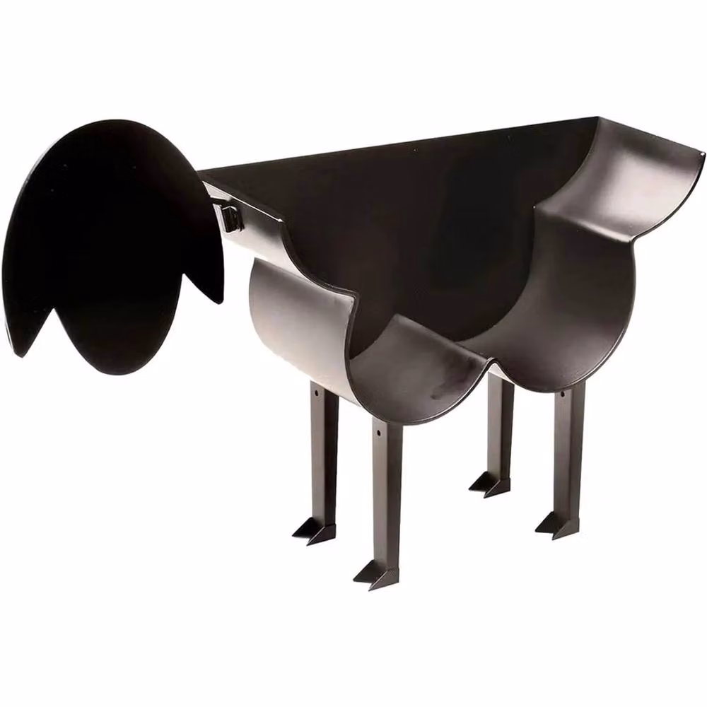 Nordara Sheep Freestanding Metal Toilet Roll Holder in Black, W: 45 cm, H: 75 cm – 2