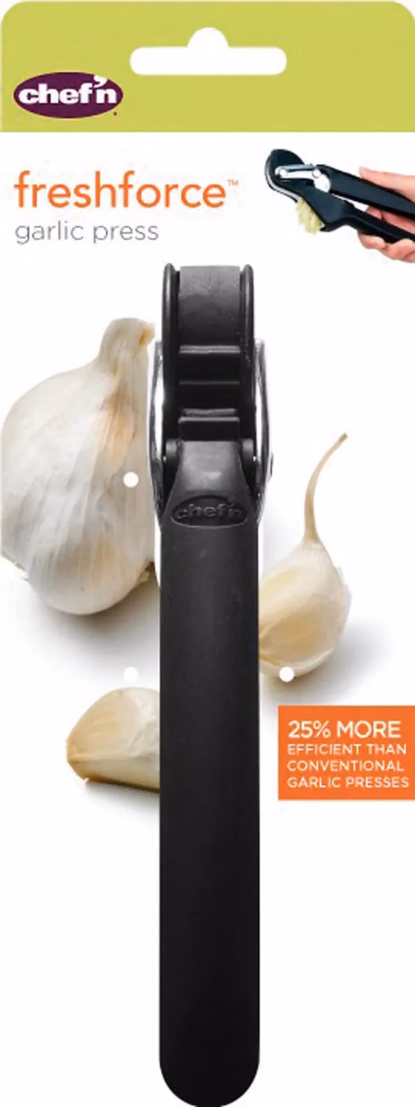Chef'n FreshForce Garlic Press in Black and Multicolour – 4