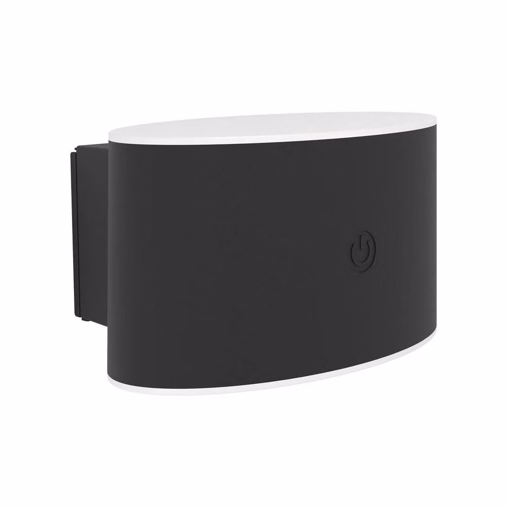 Eglo VALGIANO Rechargeable LED Wall Light in Black with Touch Dimmer and Tunable CCT, IP44 Rated – 2