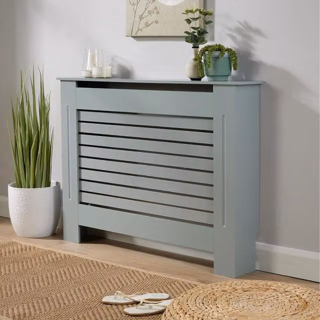 Home Source York Medium Radiator Cover in Grey MDF