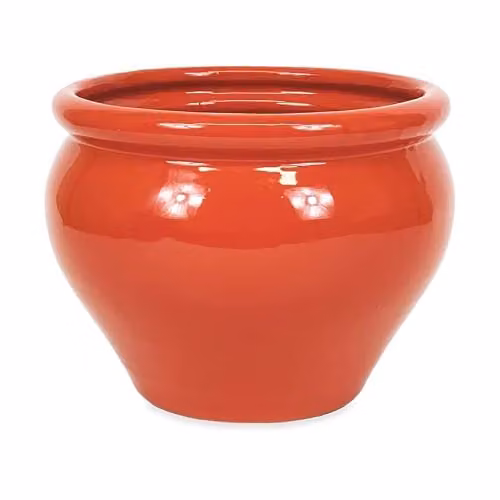 Verano Spanish Ceramics Red Dipped Terracotta Bola Planter Pot – 2
