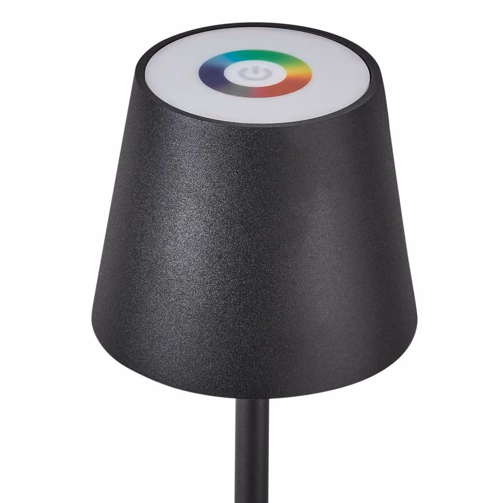 Wyld and Coco Black Aluminium Table Lamp with USB Charging and Dimmable Lighting – 3
