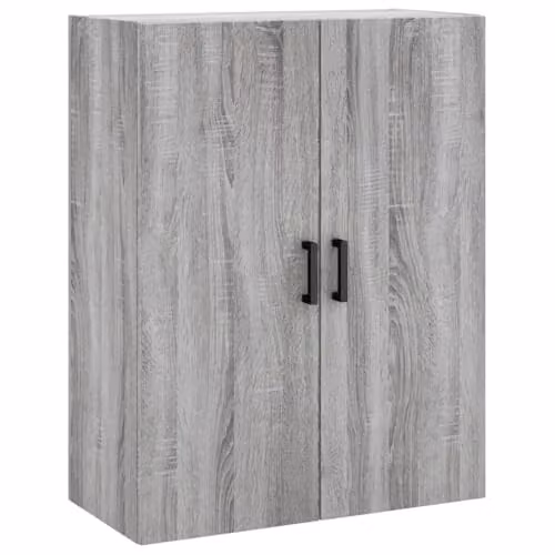 vidaXL Modern Wall Mounted Cabinet in Grey, W: 69.5 cm, D: 34 cm, H: 90 cm