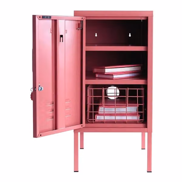Mustard Made The Shorty To The Left Freestanding Metal Storage Cabinet in Pink, W/D/H: 46 x 35 x 72 cm – 4