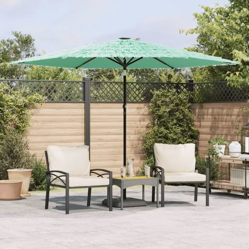 Berkfield Home Durable Green Garden Parasol with Steel Pole, W/D/H: 288 x 288 x 225 cm – 2