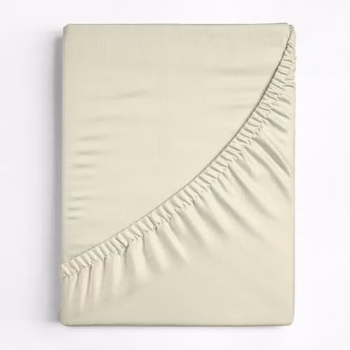 Home Sweet Home UK Cream Small Single Fitted Bed Sheets, 100% Poly Cotton, Depth: 25 cm