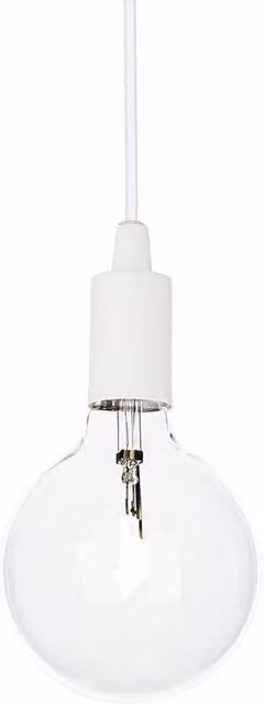 Netlighting Edison 1 Light White Glass Sphere Ceiling Pendant with E27 Socket