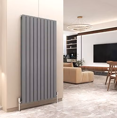 MCC Direct Anthracite Designer Flat Panel Double Central Heating Radiator, H 160 cm x W 68 cm x D 6.8 cm – 1