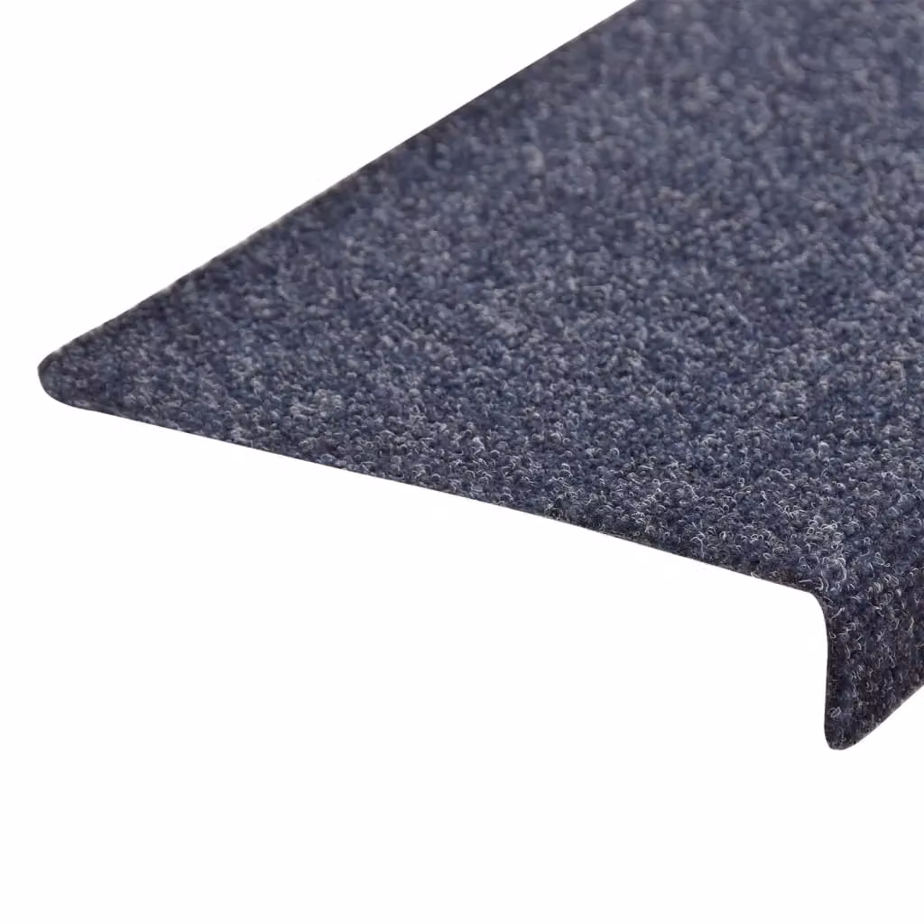 Berkfield Home Blue Needle Punch Stair Mats, 15 Piece Set, W/D/H: 65 x 21 x 4 cm – 4