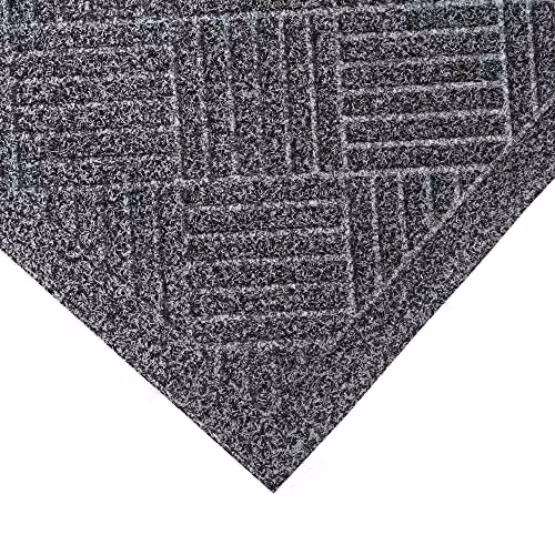 JVL Dirt Defender Rectangular Scraper Doormat, Grey, W: 60 cm, D: 40 cm, H: 0.5 cm – 2
