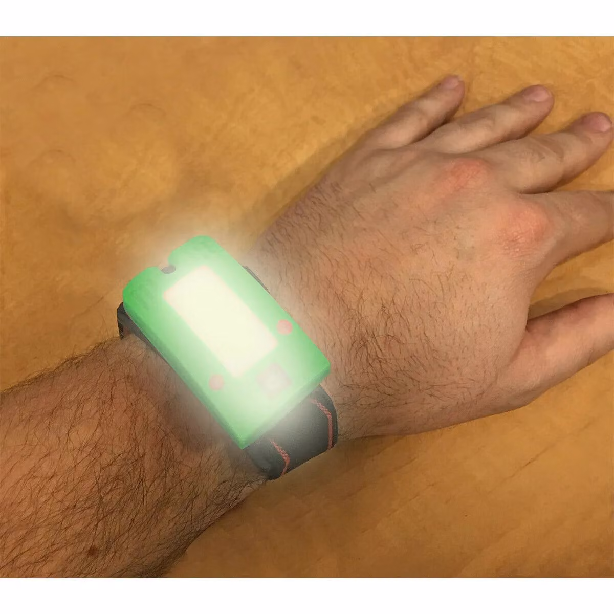 Loops Green Rechargeable LED Head Torch with Adjustable Band and Motion Sensor – 3
